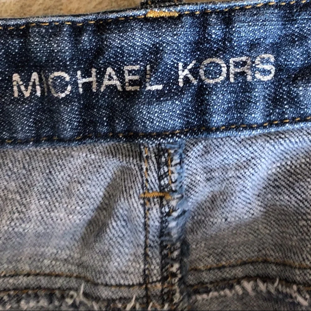 Michael Kors 10 Mid Rise MK Horsebit Flare Bootcut Stretch Medium Jeans Denim